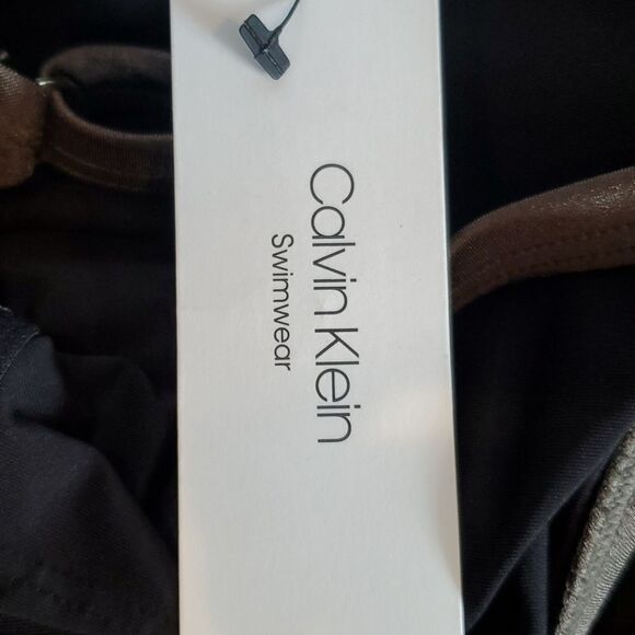 🆕️Calvin Klein Swimsuit One Piece Size 6 Metallic Bronze - Picture 5 of 9